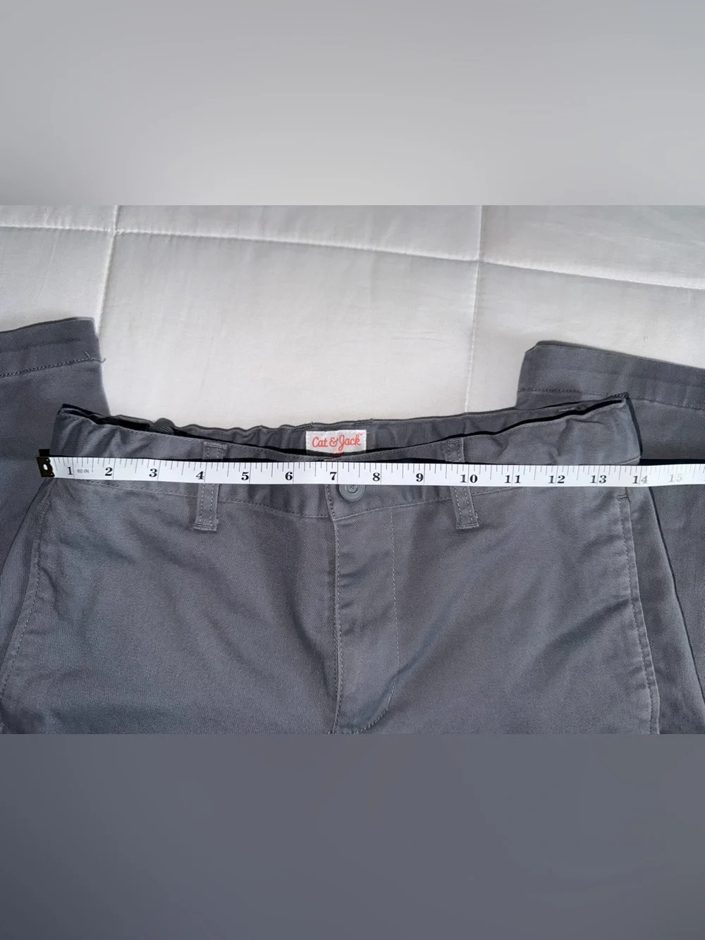 Cat & Jack Boys Gray Classic Straight Fit Pants - 14